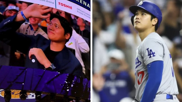 Shohei Ohtani, le estrellas de los Dodgers de Los Angeles, desata la locura en el juego de los Lakers