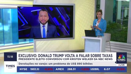 EXCLUSIVO: à NBC News, Trump diz que fará mudanças a partir do 1° dia