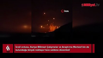 İsrail'den Suriye'nin birçok noktasına hava saldırısı