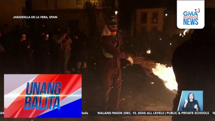 Mga nasusunog na walis, iwinasiwas sa pagdiriwang ng Escobazos Festival | Unang Balita