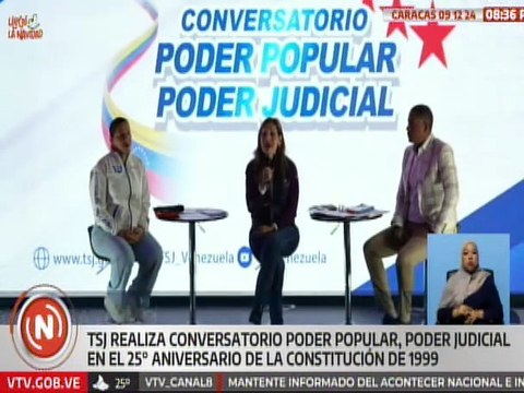 TSJ realizó conversatorio Poder Popular, Poder Judicial conmemorando los 25 años de la Constitución de 1999