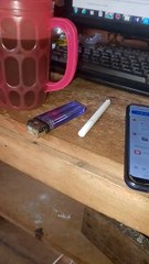 Working while drinking coffee