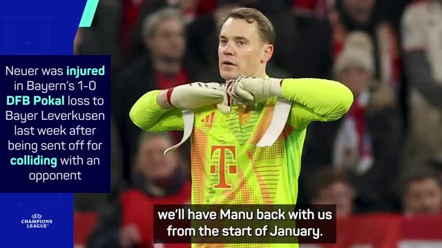 Neuer 'will probably not play again this year' - Kompany