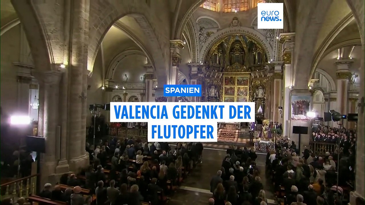 Valencia hält Gottesdienst für Flut-Opfer ab