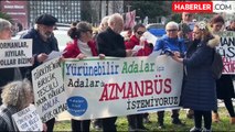 İBB önünde 'azmanbüs' protestosu: Can güvenliğimizi tehlikeye atıyor