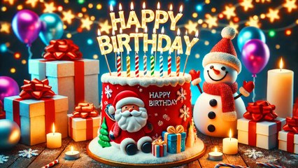 🎂Christmas Cake Decorating Ideas 2025 | Simple Cake Design Photos | Happy Birthday Music