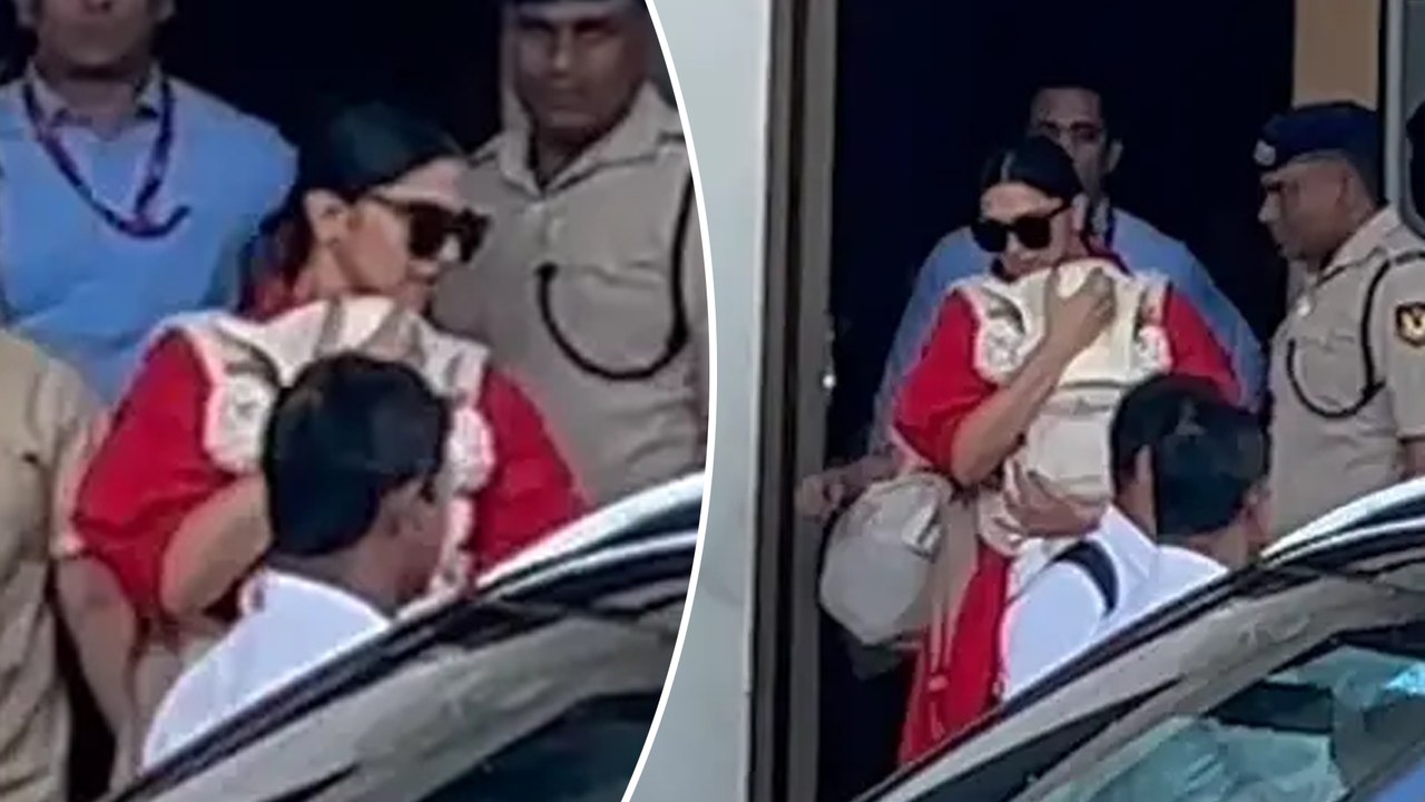 Mumbai: Deepika Padukone Snapped At The Airport With Her Sweet Little Daughter 'Dua Padukone Singh'