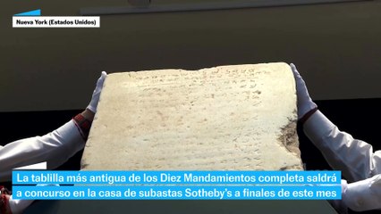La tablilla más antigua de los Diez Mandamientos, a subasta