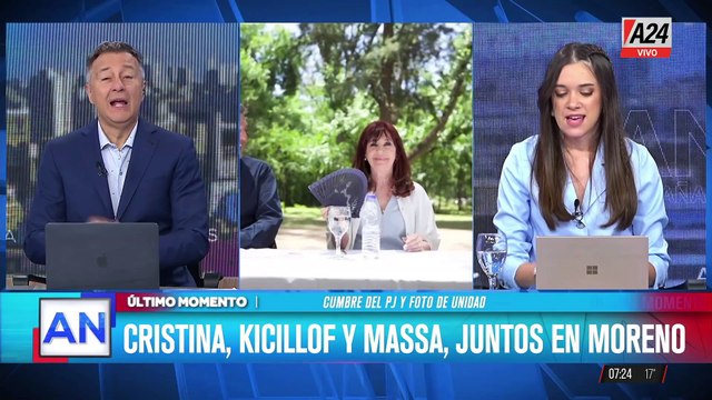 Cristina Kirchner, Sergio Massa y Axel Kicillof en la cumbre del PJ: foto de unidad y cuatro horas de discusión