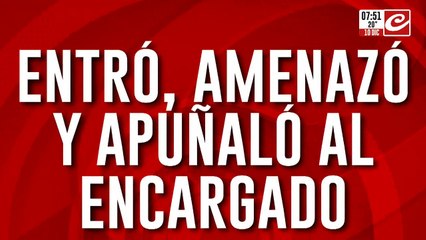 Delincuente apuñaló a encargado de edificio, robó y escapó