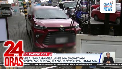 Motorista na sinubukang tumakas habang hinahatak ang kaniyang sasakyan, nakabangga ng traffic enforcer | 24 Oras
