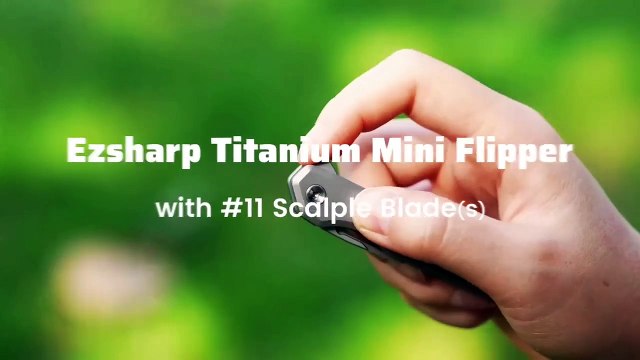 Ezsharp Titanium Folding Knife w/ Quick Relase Backup Blades