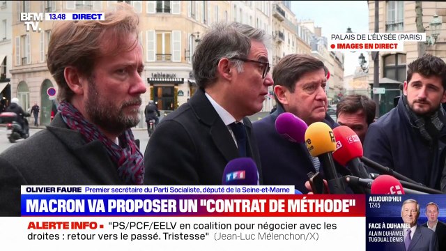 Nous sommes prêts à avoir un Premier ministre de gauche ouvert aux compromis , assure Olivier Faure (PS)