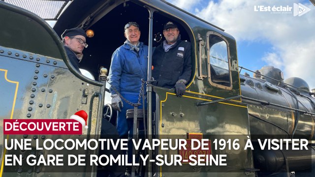 Le train de Noël à vapeur de l’Ajecta attire le public en gare de Romilly-sur-Seine