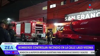 Se incendia panadería en la alcaldía Miguel Hidalgo, CDMX