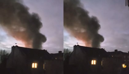 Scotland fire: Smoke billows from Leslie paper mill blaze