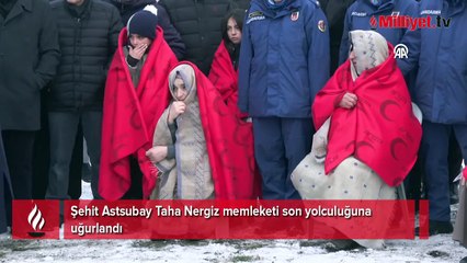 Şehit Astsubay Taha Nergiz, memleketi son yolculuğuna uğurlandı