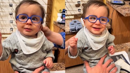 Boy's smile when he gets his new glasses will melt your heart 🥰