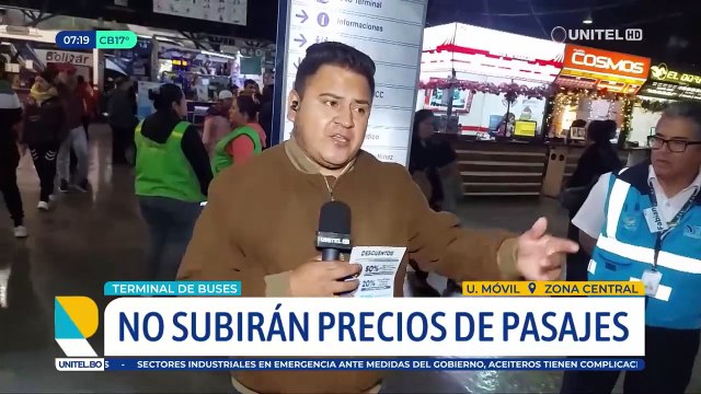 ATT aclara que el precio de los pasajes desde la Terminal de Cochabamba ya están establecidos