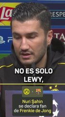 Nuri Şahin se declara fan de Frenkie de Jong