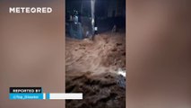 Torrential rains cause severe flooding in Ngrapah, Indonesia