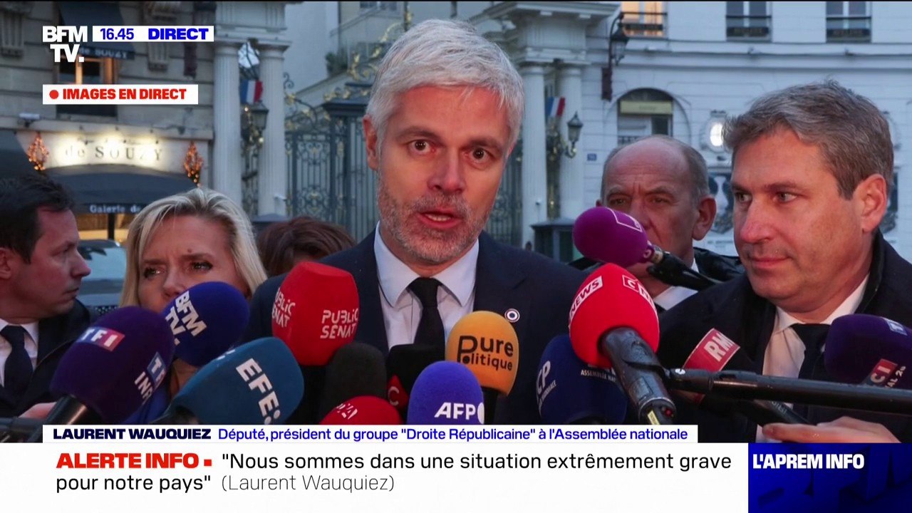 Consultations à l'Élysée: Laurent Wauquiez (LR) ne discutera "pas un contrat de gouvernement avec des gens qui ne partagent pas la même vision"