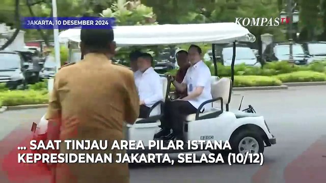 Momen Presiden Prabowo Disopiri Mayor Teddy saat Tinjau Istana Kepresidenan