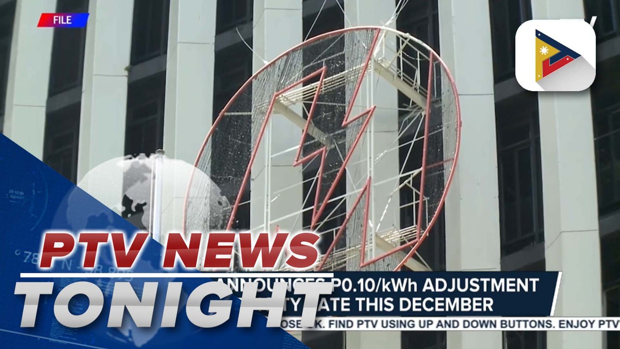 Meralco announces P0.10/kWh adjustment in electricity rate this December