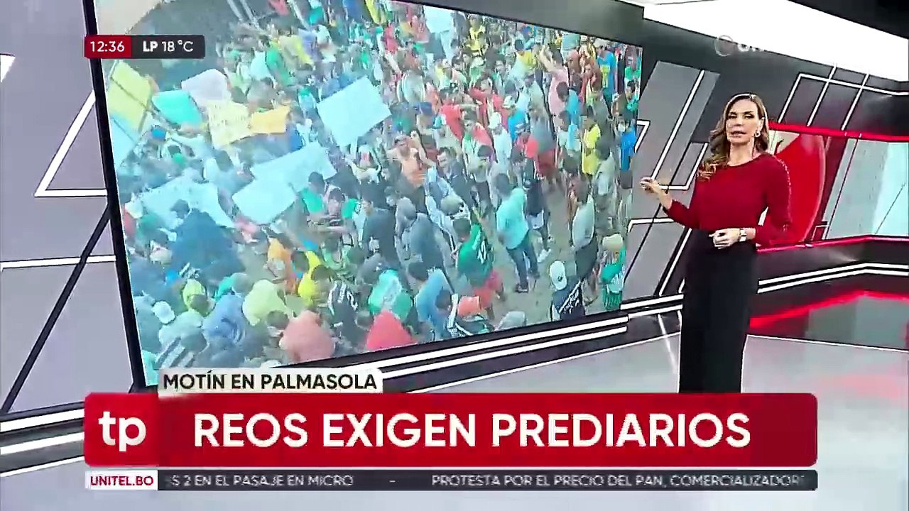 Se registra una protesta de reclusos de Palmasola en reclamo de prediarios