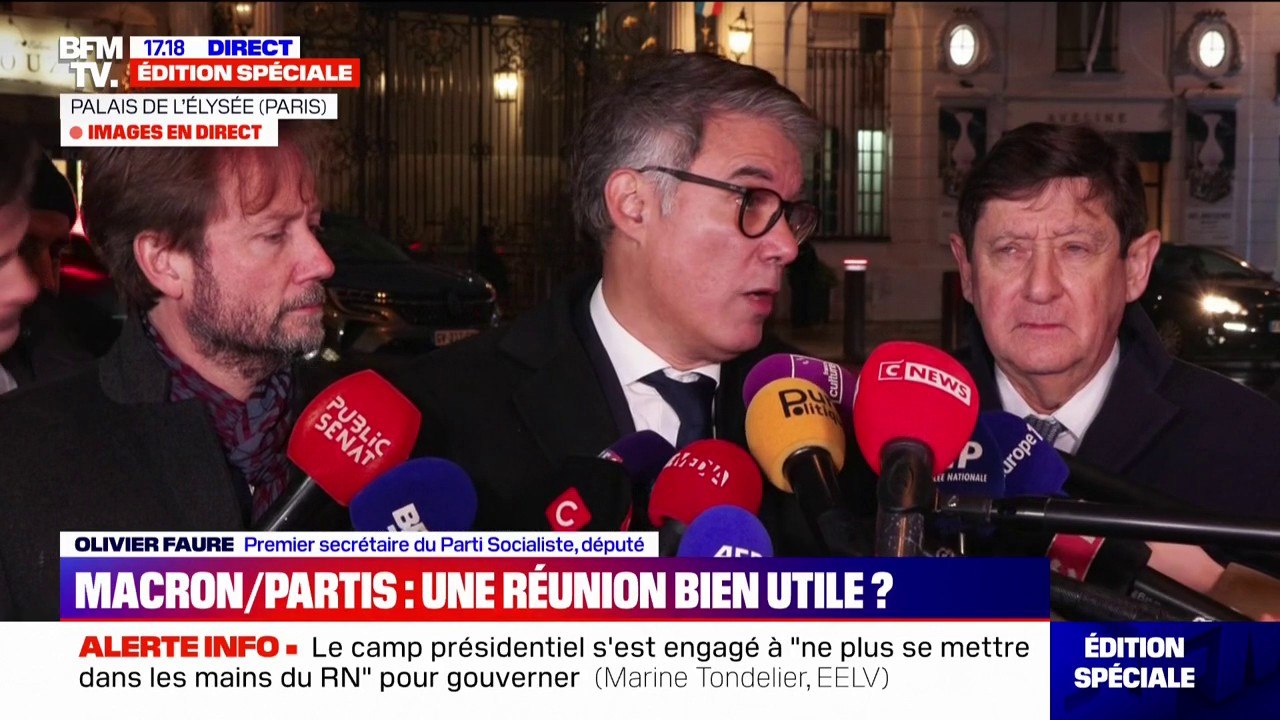 "Le sentiment que les choses ont avancé": Olivier Faure (PS) propose au gouvernement de renoncer au 49.3 en échange d'une non-censure des oppositions