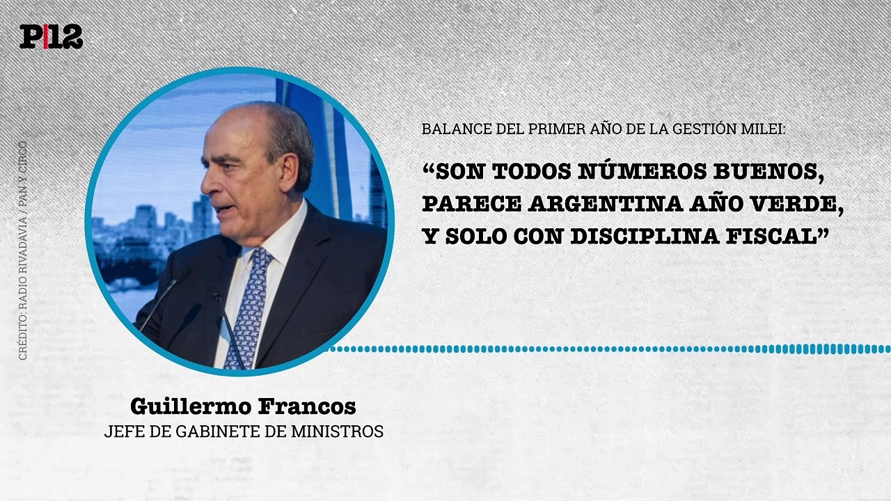 "Argentina año verde": Francos emitió su diagnóstico del primer año de la gestión Milei