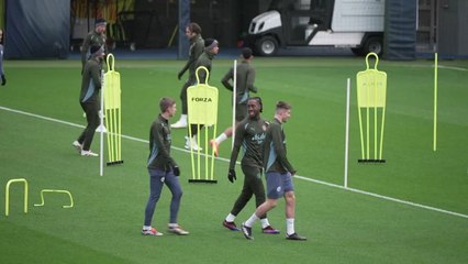 Manchester City training ahead of Juventus UCL trip