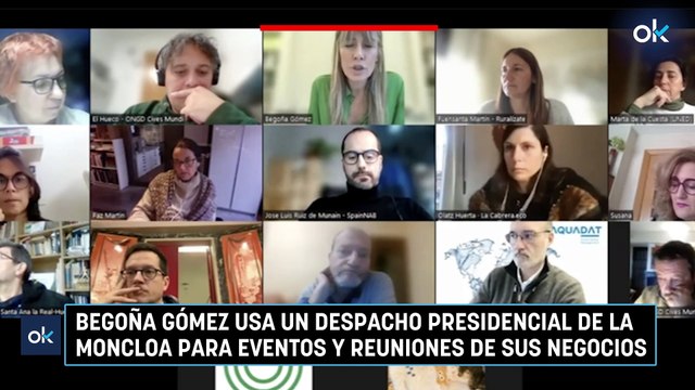 Begoña Gómez usa un despacho presidencial de La Moncloa para eventos y reuniones de sus negocios