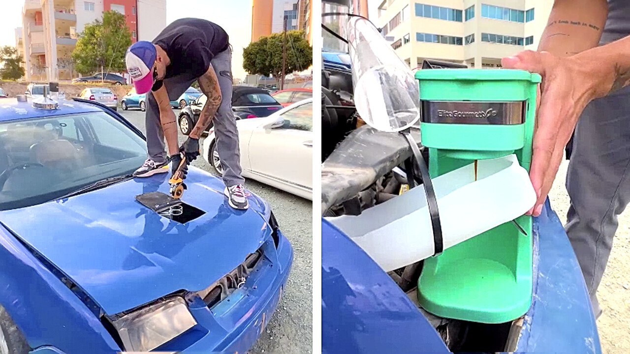 Car-powered Coffee machine! Crazy inventions for your Convenience