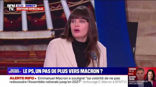 Consultations à l'Élysée: Je crains que les socialistes soient en train de faire une erreur historique , énonce Alma Dufour, député LFI-NFP