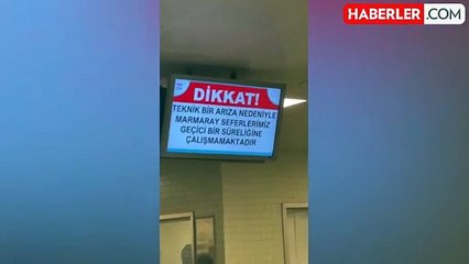 Marmaray'da teknik arıza: Seferler iptal edildi