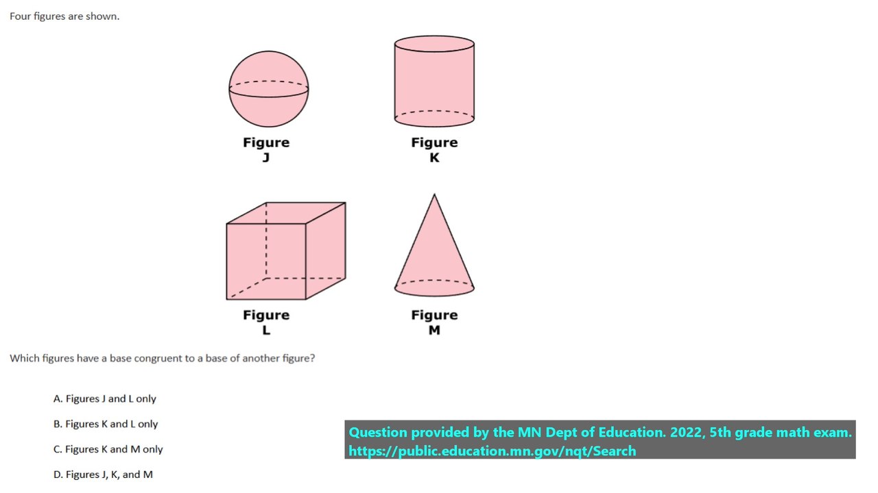 Math practice question, 3D shapes, question 14