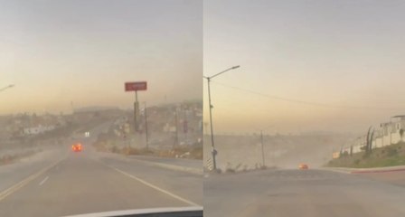 Así se ve Tijuana en medio de vientos de Santa Ana