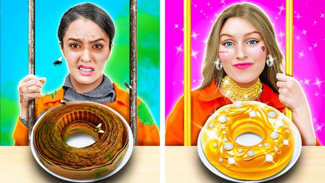 🚨 CUISINE EN PRISON : RICHE 💸 vs PAUVRE 🥄 || Astuces Alimentaires & Recettes Folles par 123 GO! FOOD