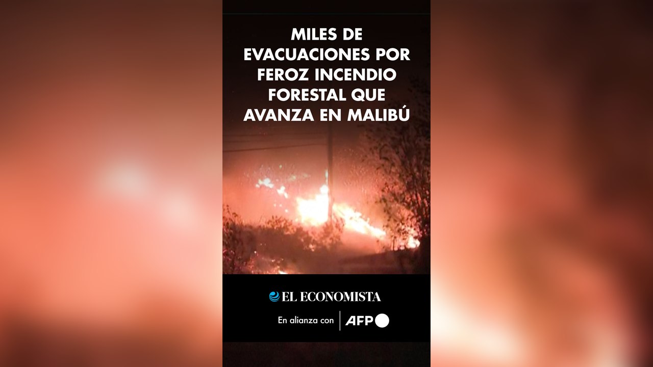 Miles de evacuaciones por feroz incendio forestal que avanza en Malibú