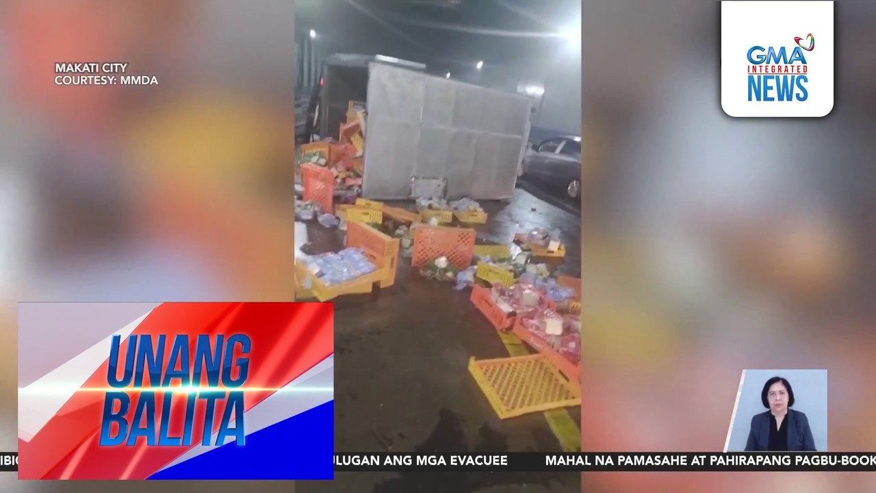 Pagbangga ng elf truck sa EDSA-Ayala Ave. Tunnel, nagdulot ng pagbigat ng trapiko | Unang Balita