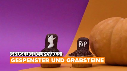 Gruselige Cupcakes: Gespenster- und Grabstein-Leckereien zu Halloween