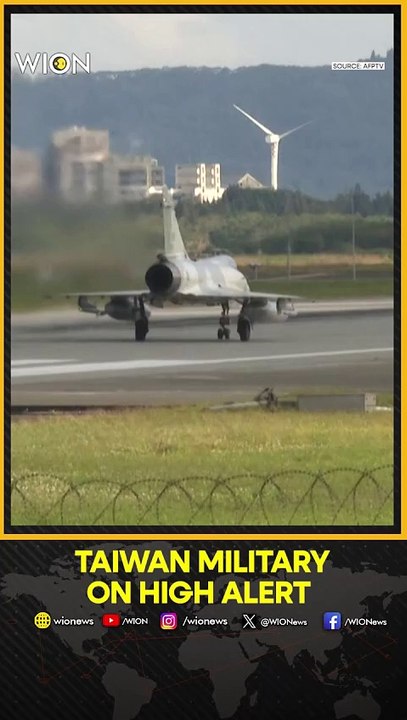 China Taiwan- Military Jets Take Off From Taiwan As China Warships Sail Near Island