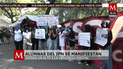 Alumnas del IPN exigen un alto a la violencia digital; protestan contra la liberación de Diego 'N'