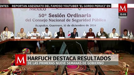 Harfuch destaca los resultados en seguridad durante las primeras 9 semanas de gobierno