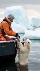 Tiny Polar Bear s Heartwarming Rescue! #polarbearrescue #wildlifeconservation #arcticanimals