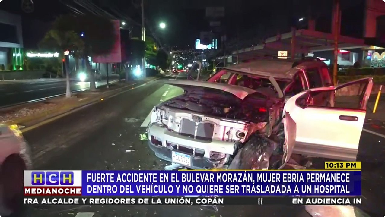Hondureña estuvo a punto de morir en brutal accidente vial en el bulevar Morazán de la capital