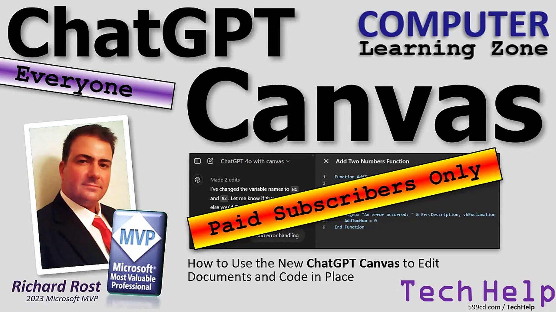 ⁣How to Use the New ChatGPT Canvas to Edit Documents and Code in Place