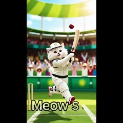 Whiskers Wields the Willow__Funny Cat Plays Cricket_Perfect Pitch_cat _cricket_kitten_cricketlover(360P)