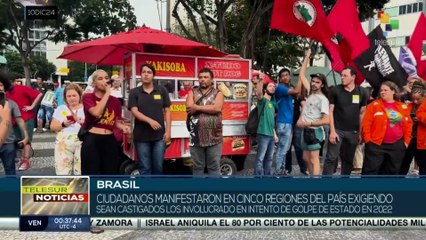 En Brasil ciudadanos manifestaron contra los involucrados de intento de golpe de estado
